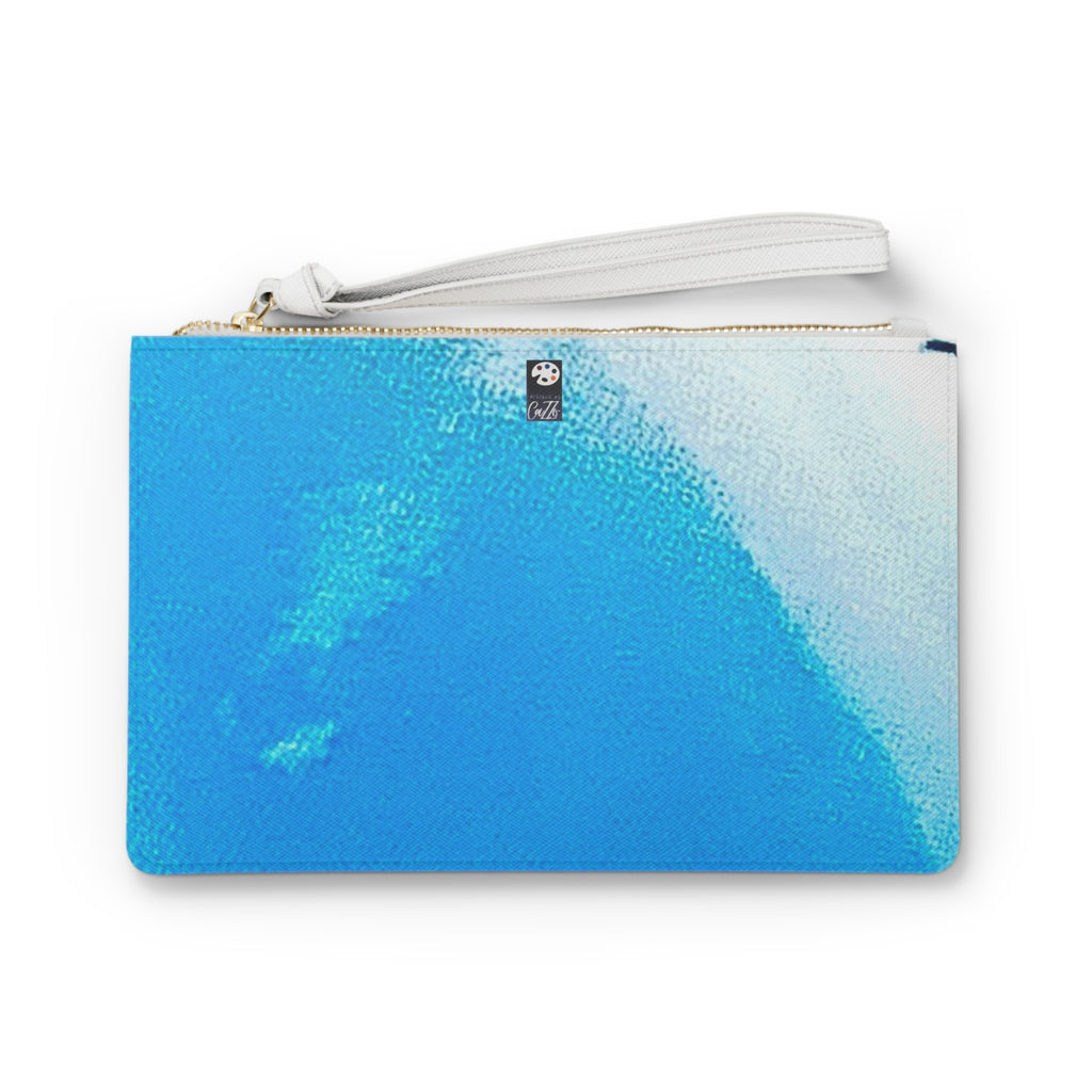 Blue Ocean Gradient Clutch Bag — Coastal Wave Wristlet