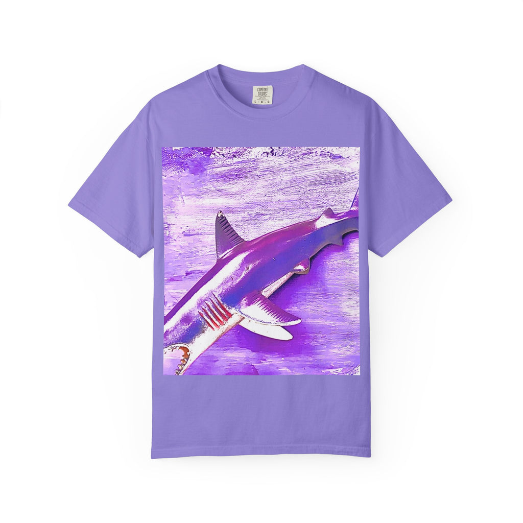 SHARK WEEK T SHIRT "Beneath the Surface" Purple | Shark Art Tee