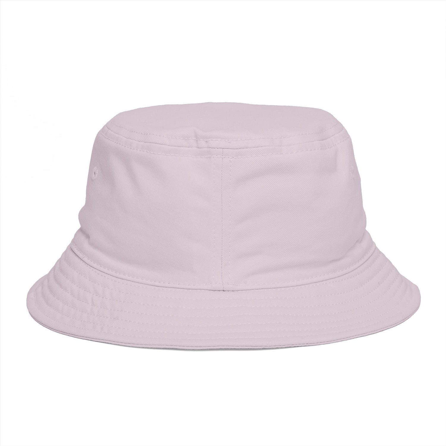 Design by Cazzo white bucket hat with a purple shark graphic.
