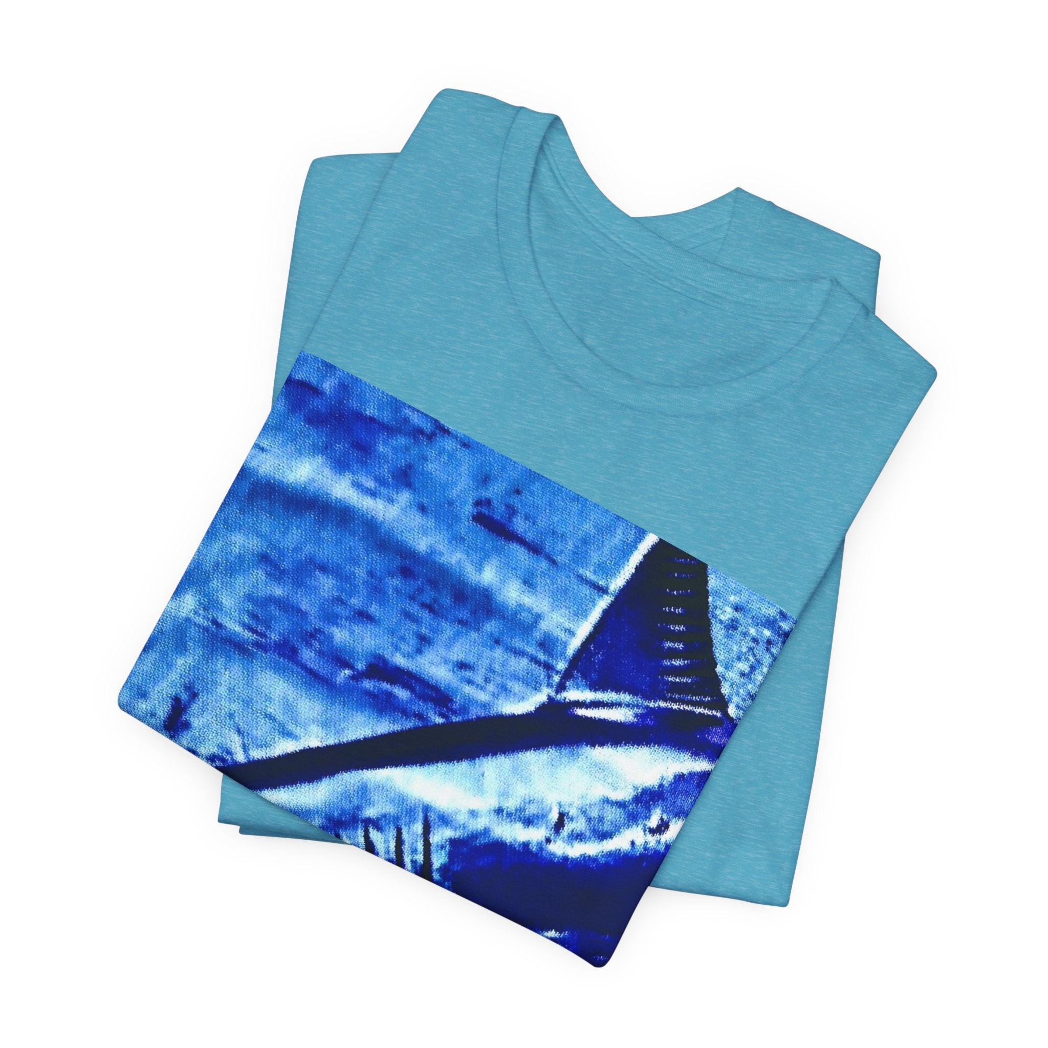 SHARK WEEK "BENEATH THE SURFACE"  T SHIRT BLUE