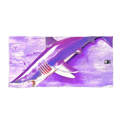 SHARK WEEK Beach Towel - "Beneath the Surface" Purple