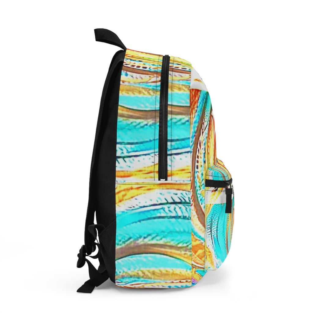 BACKPACK "HEAD ABOVE WATER" TEAL/ORANGE
