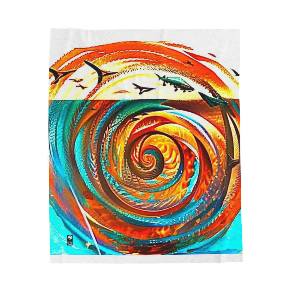 "HEAD ABOVE WATER" Velveteen Plush Blanket