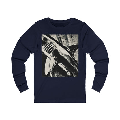 SHARK WEEK Long Sleeve T Shirt  "Beneath the Surface" Monochrome
