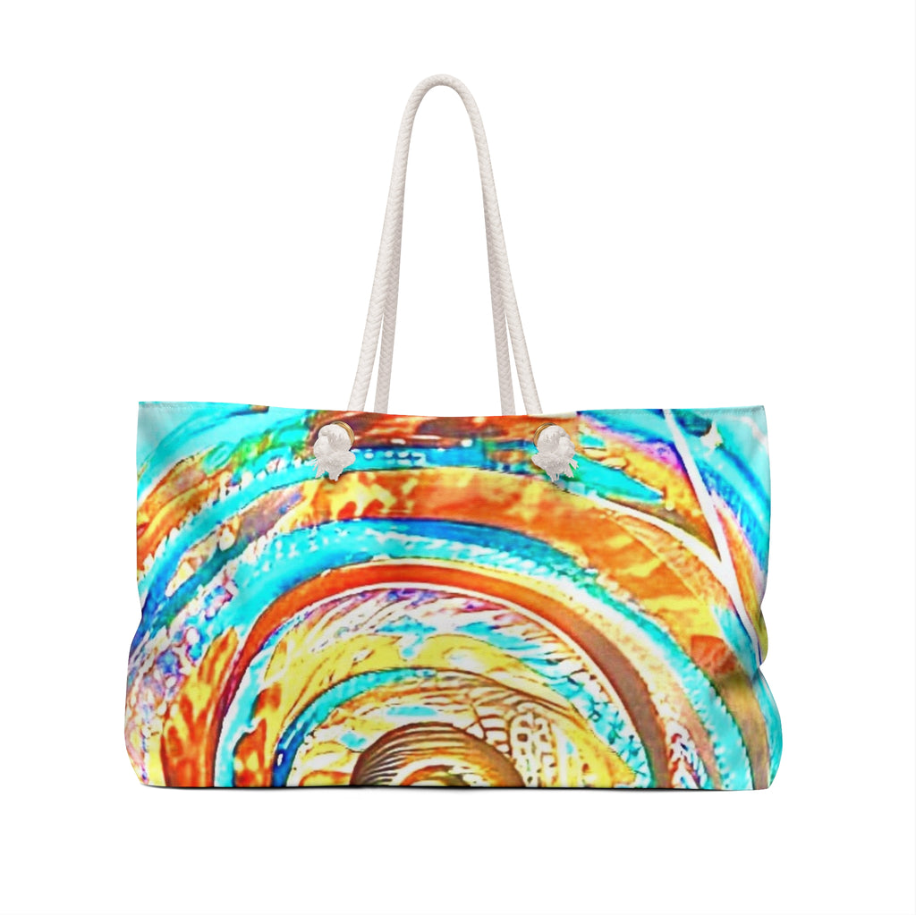 SHARK WEEK Weekender Bag "Head Above Water" | Shark Art