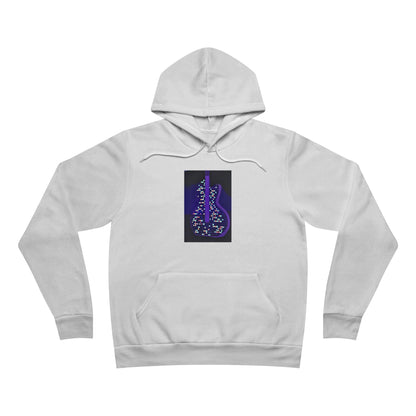 Electric Guitar Hoodie - Neon Purple Music Note Pullover