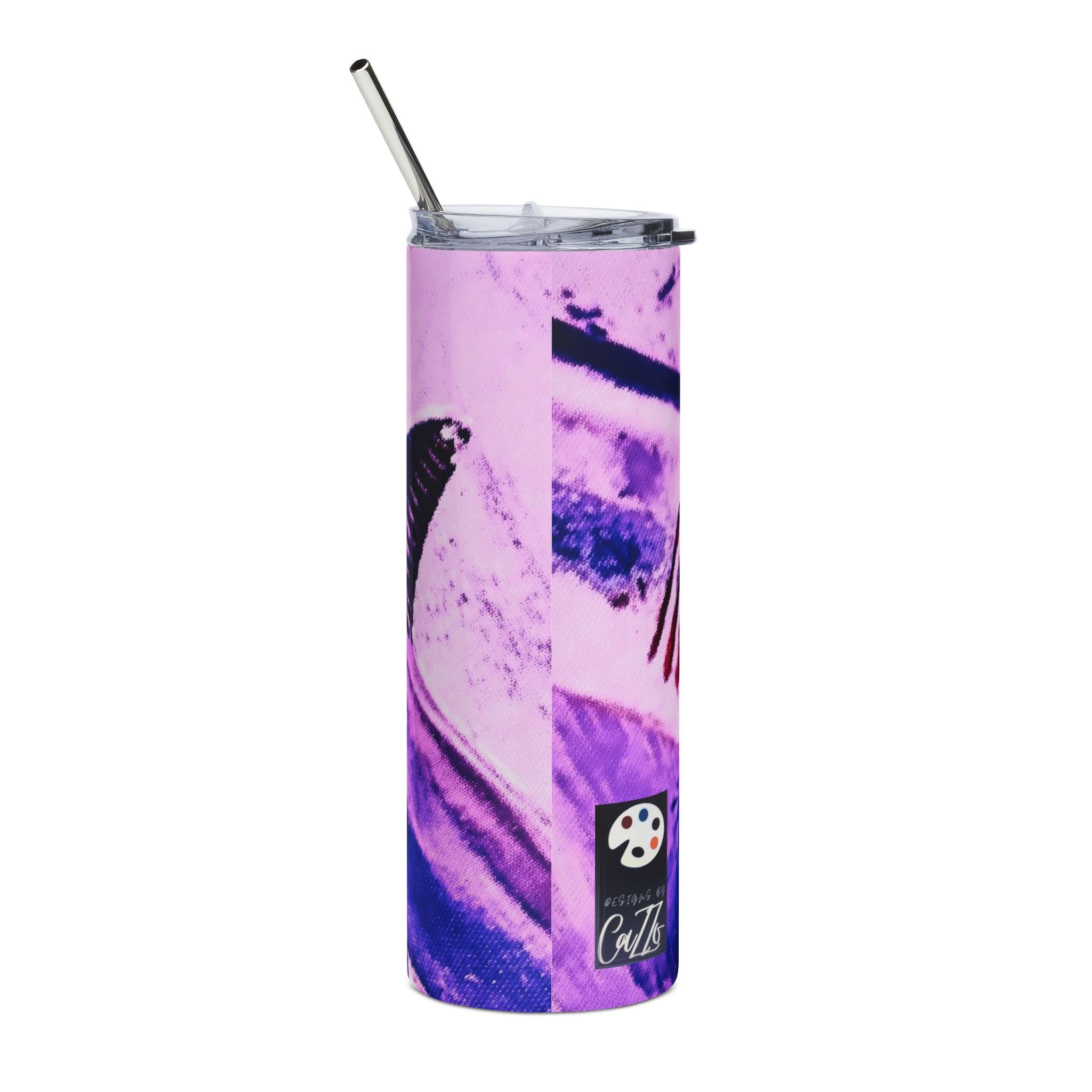 SHARK WEEK  20 oz. Stainless Steel TUMBLER "Beneath the Surface" Purple