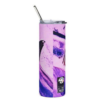 SHARK WEEK  20 oz. Stainless Steel TUMBLER "Beneath the Surface" Purple