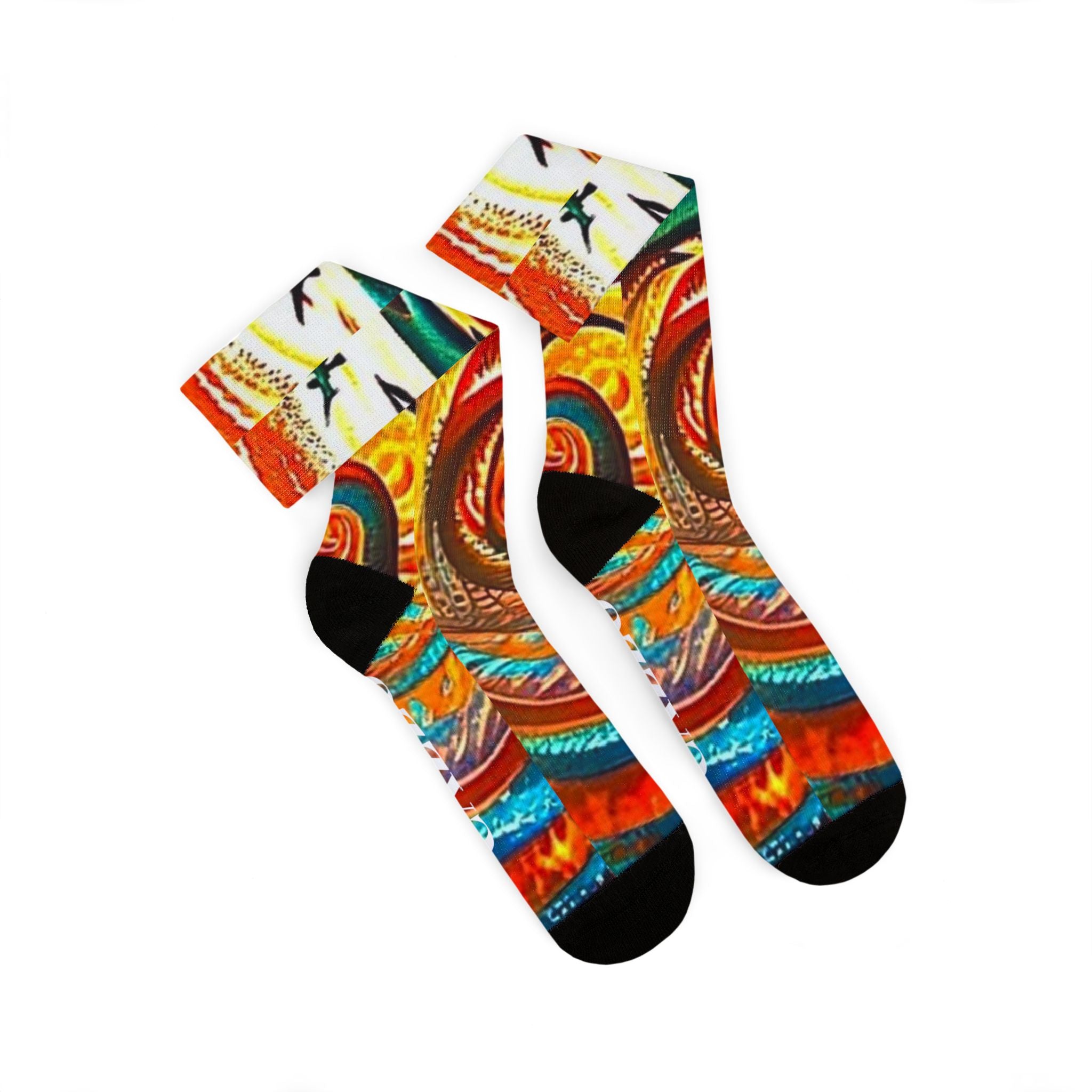 CAZZO SOCKS "Head Above Water"  Orange