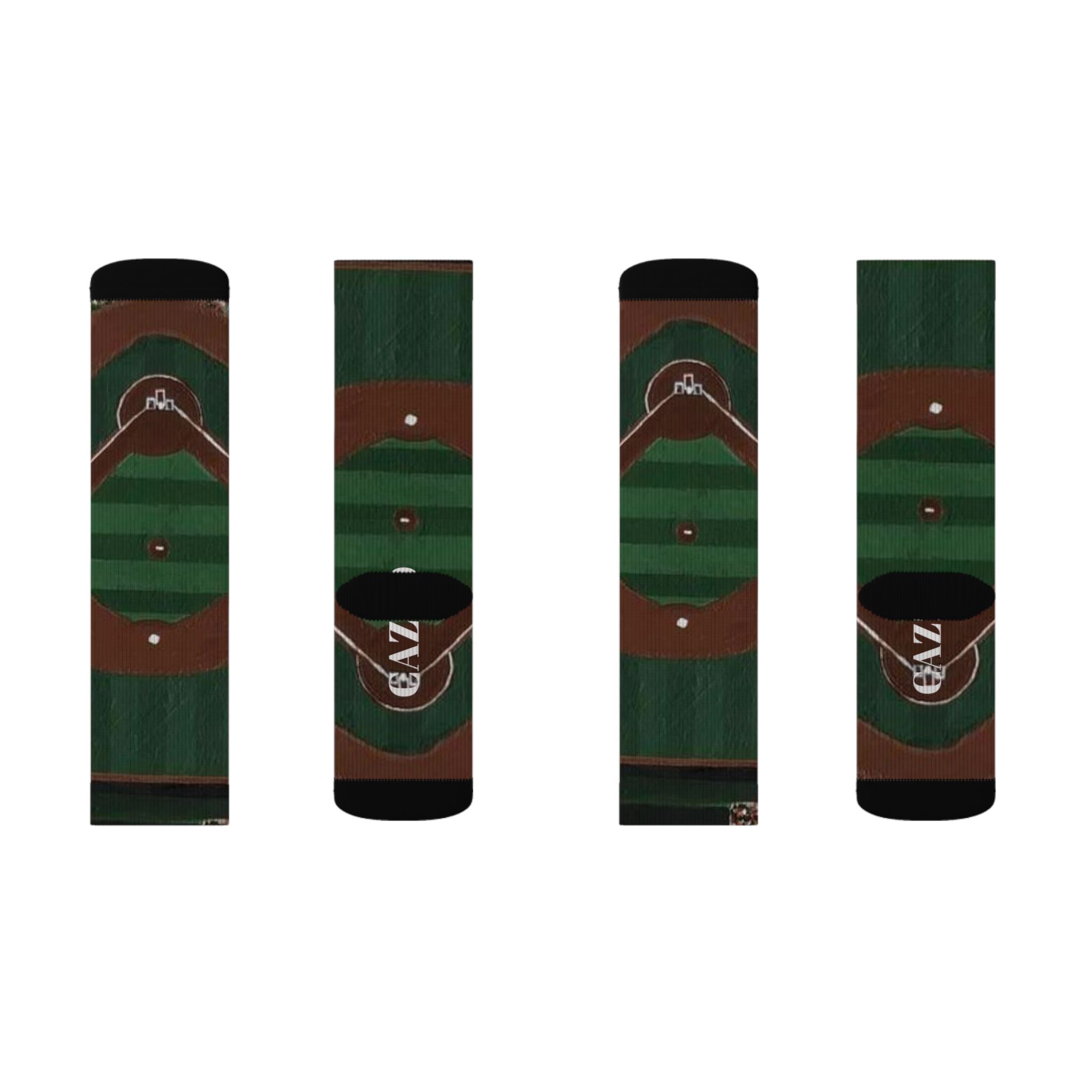 "BALLPARK" Baseball field socks