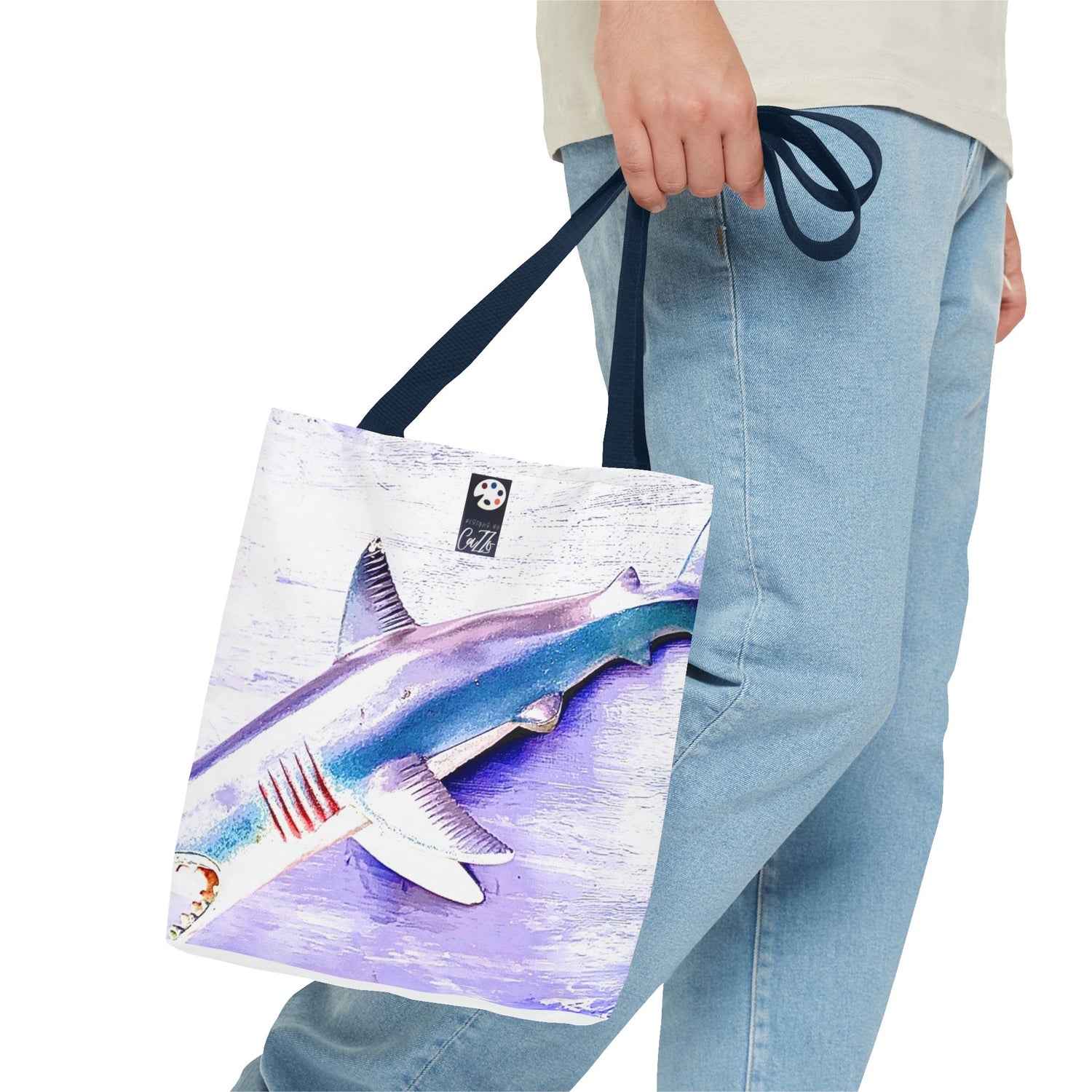 SHARK WEEK Tote "Beneath the Surface" Natural