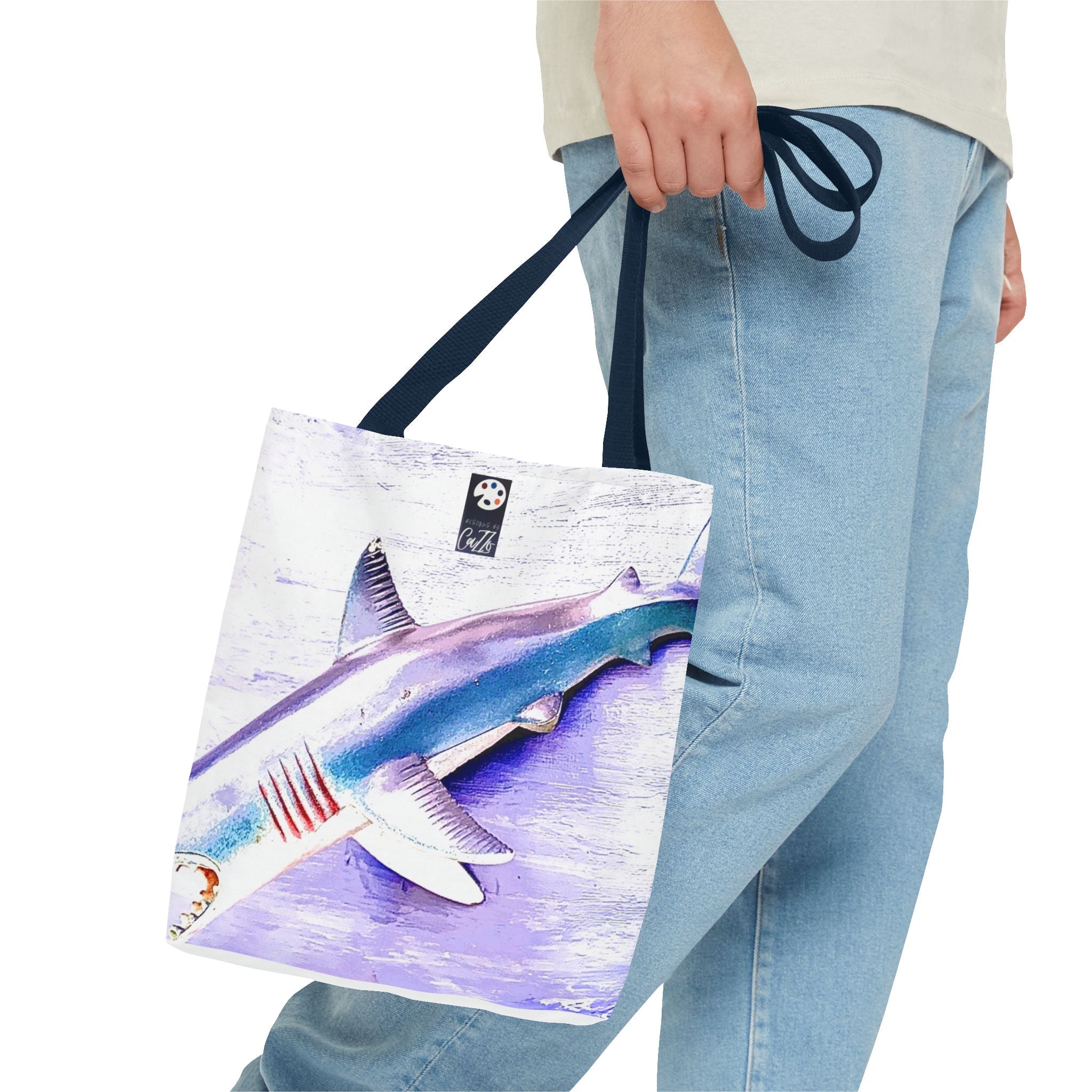 SHARK WEEK Tote "Beneath the Surface" Natural