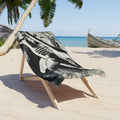 SHARK WEEK BEACH TOWEL – Monochrome "Beneath the Surface"