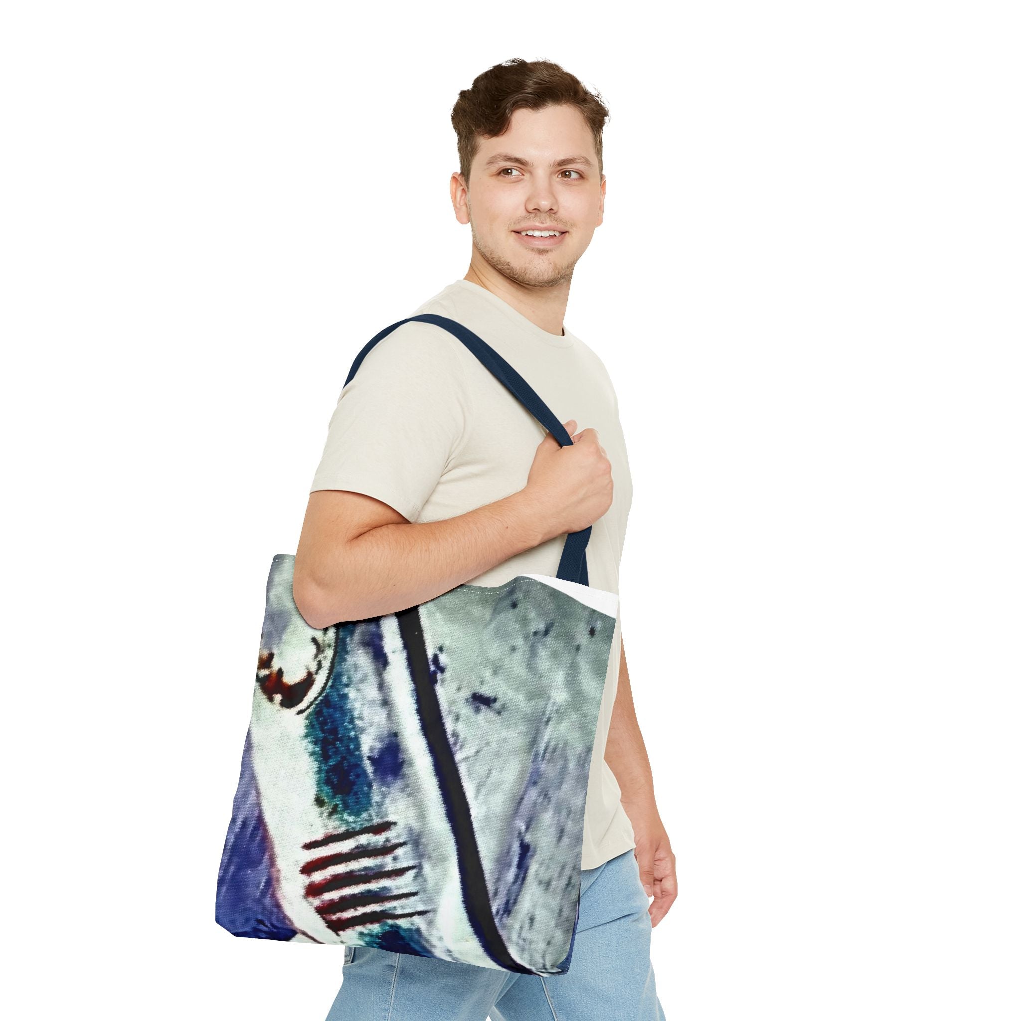 SHARK WEEK TOTE "Beneath the Surface" Blue Steel | 13x13 $22 · 16x16 $25 · 18x18 $28
