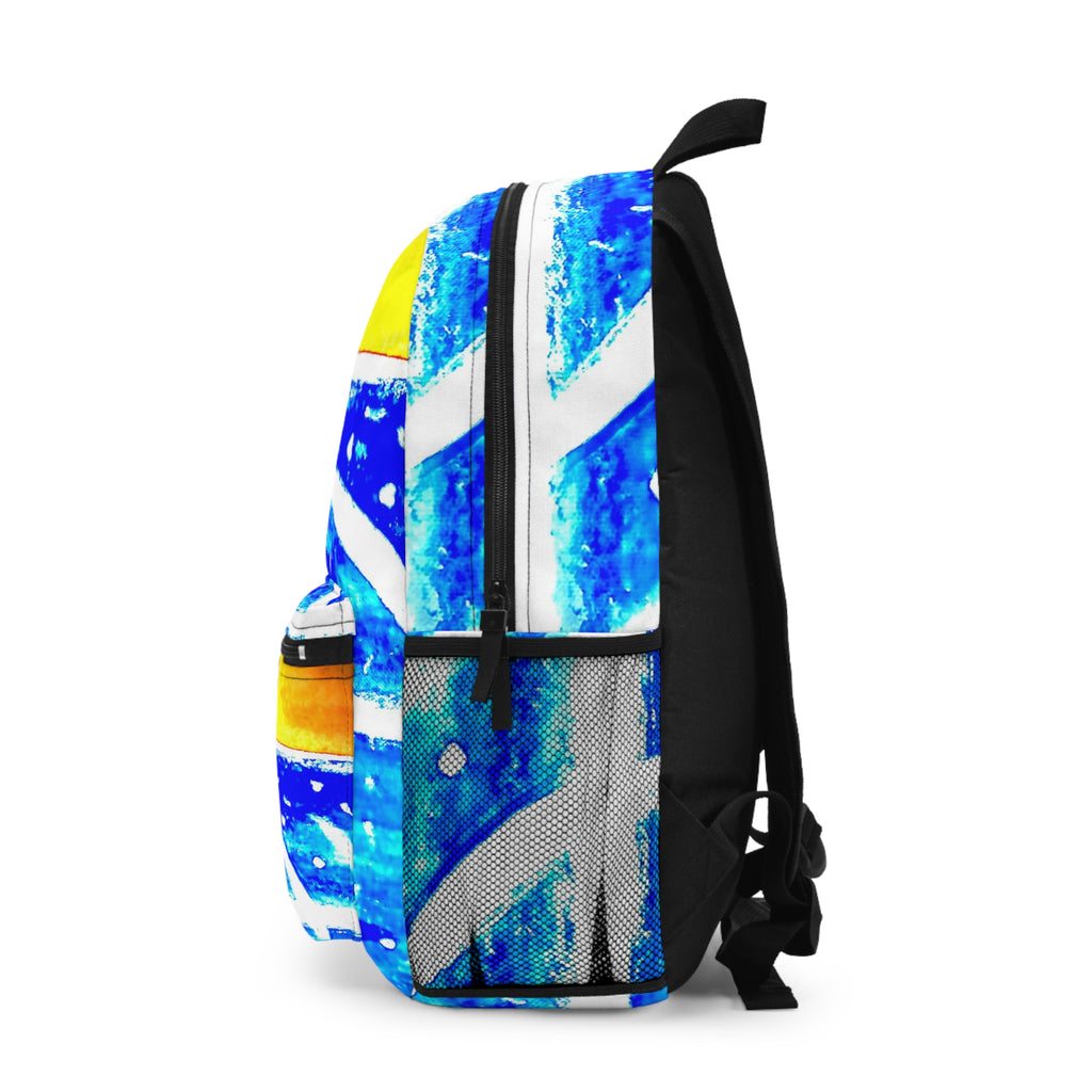 BACKPACK "HEAD ABOVE WATER" BLUE/GOLD