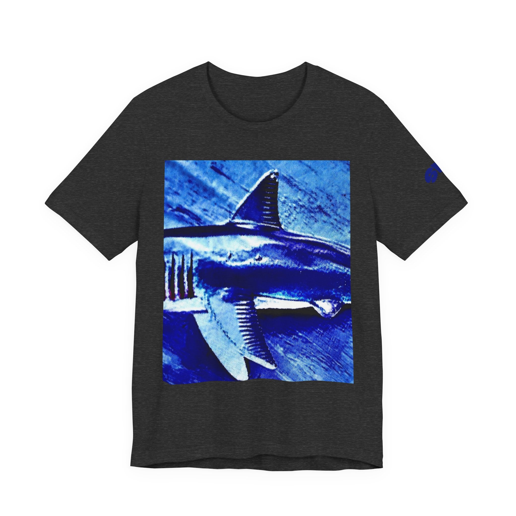SHARK WEEK  T Shirt "Beneath the Surface" BLUE  - With SW on sleeve/logo on back