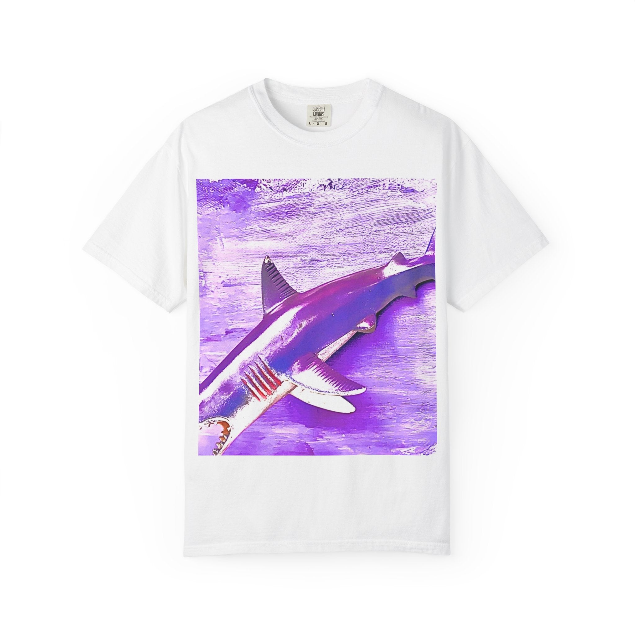 SHARK WEEK T SHIRT "Beneath the Surface" Purple | Shark Art Tee