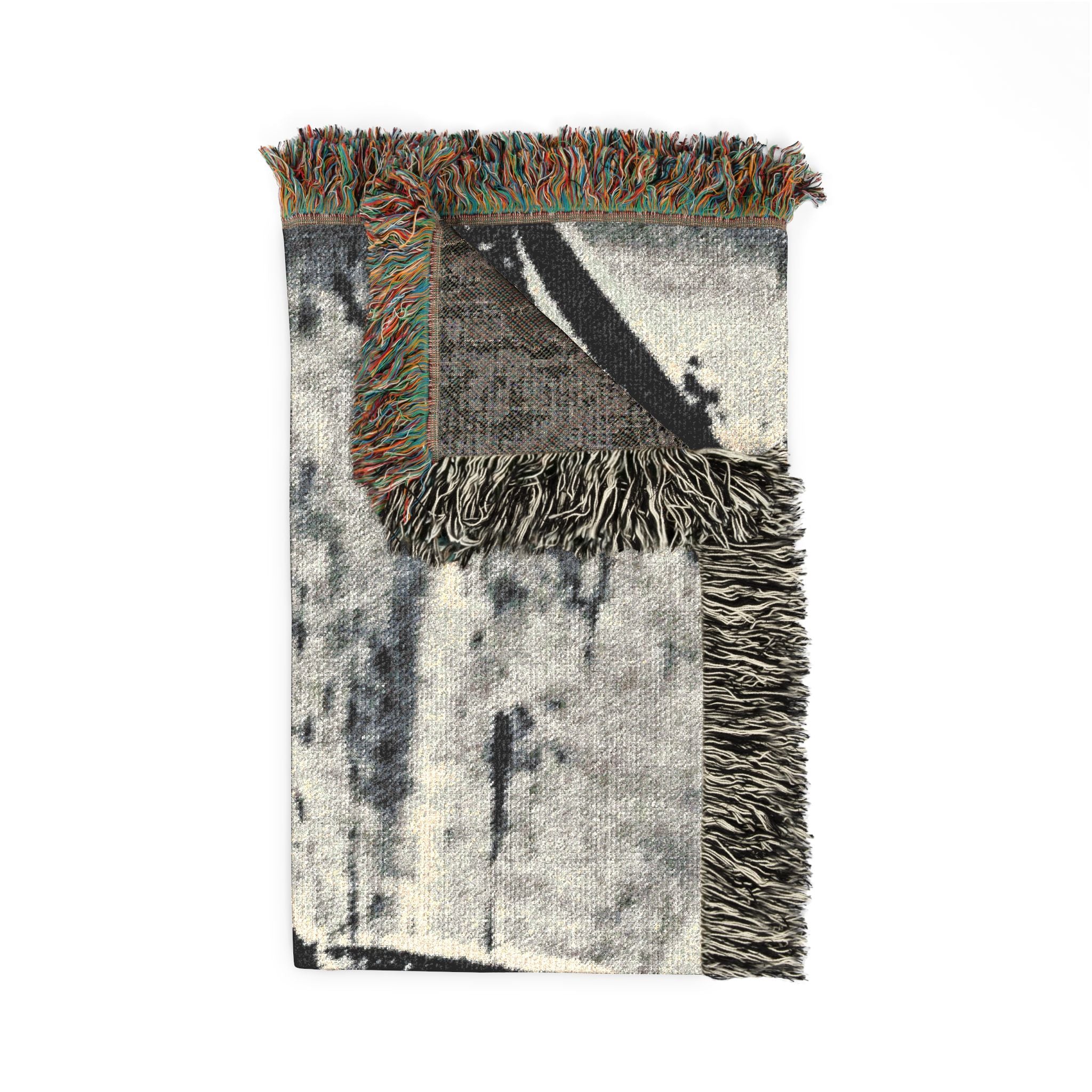 SHARK WEEK  Woven Throw Blanket —Beneath the Surface - Monochrome
