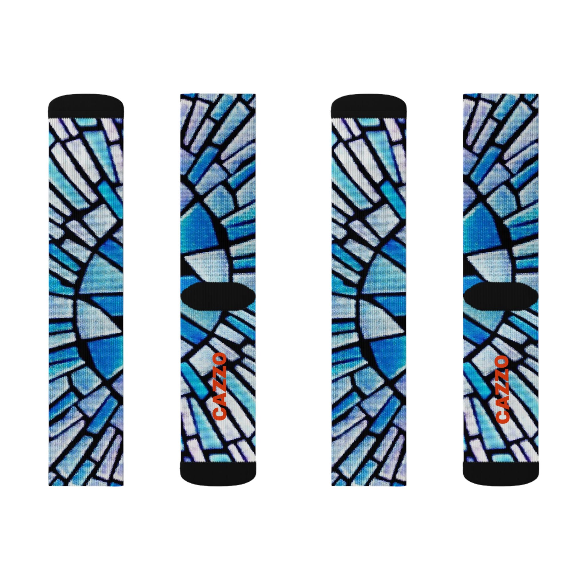 CAZZO SOCKS "SHATTERED" LIGHT BLUE