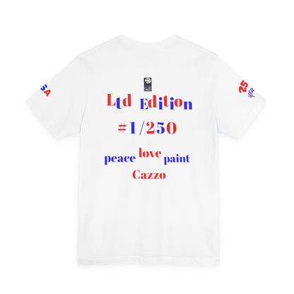 All American Guitar Patriotic T-Shirt by Designs by Cazzo