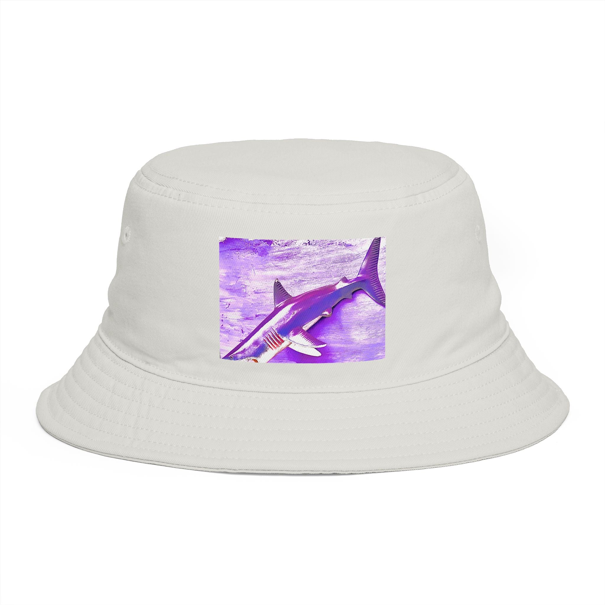 SHARK WEEK BUCKET HAT "Beneath the Surface" Purple | Shark Art Hat