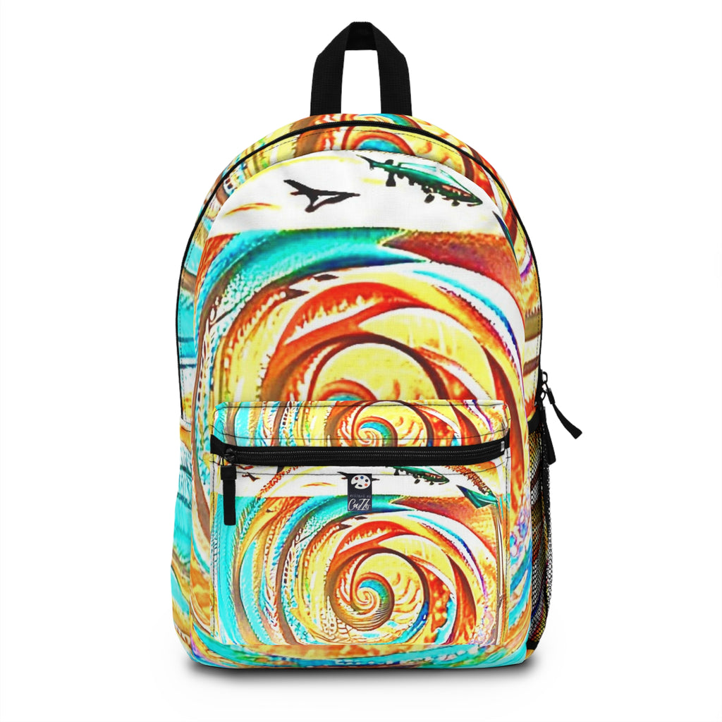 BACKPACK "HEAD ABOVE WATER" TEAL/ORANGE