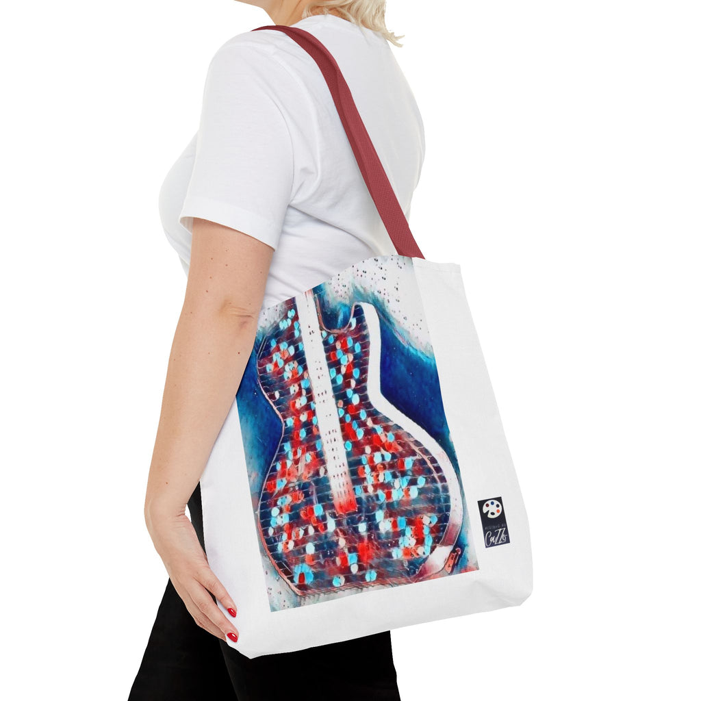 ALL-AMERICAN GUITAR TOTE  Red White and Blue Tote Bag (AOP)