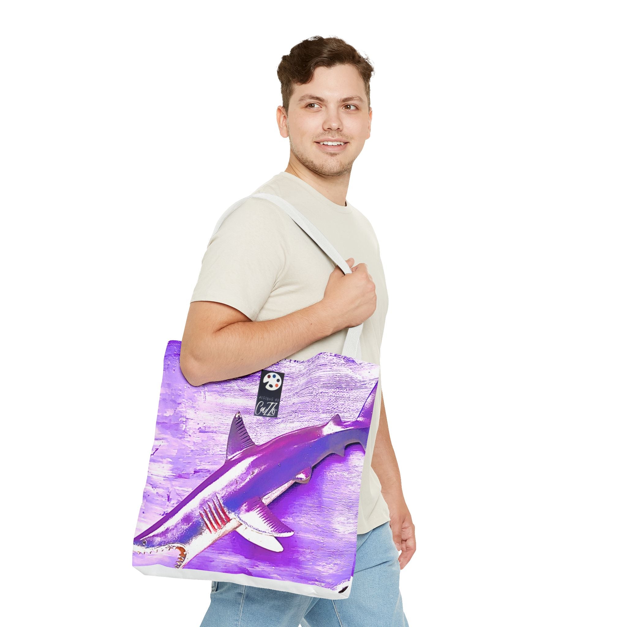 SHARK WEEK Tote "Beneath the Surface" Purple