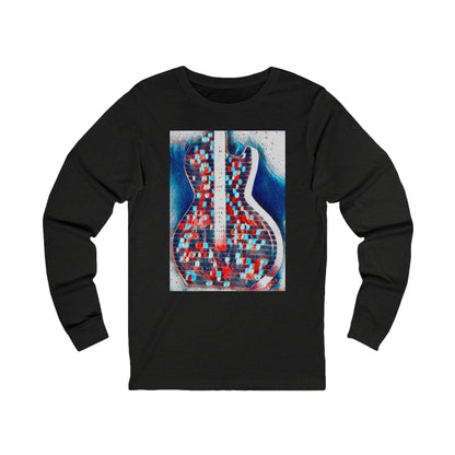 ALL AMERICAN GUITAR Long Sleeve Tee — Red White &amp; Blue