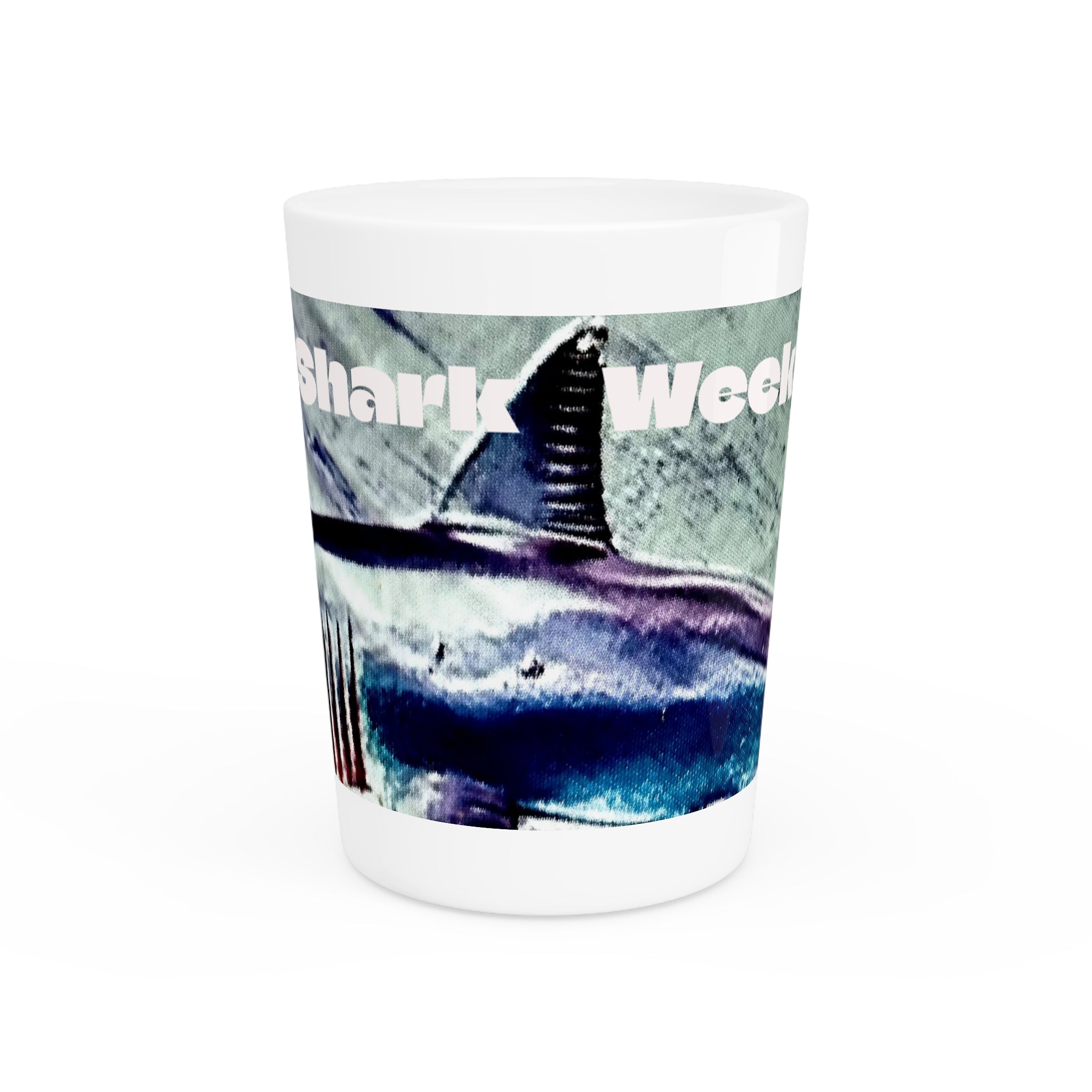 SHARK WEEK SHOT GLASS "Beneath the Surface"