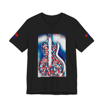 All American Guitar Patriotic T-Shirt by Designs by Cazzo