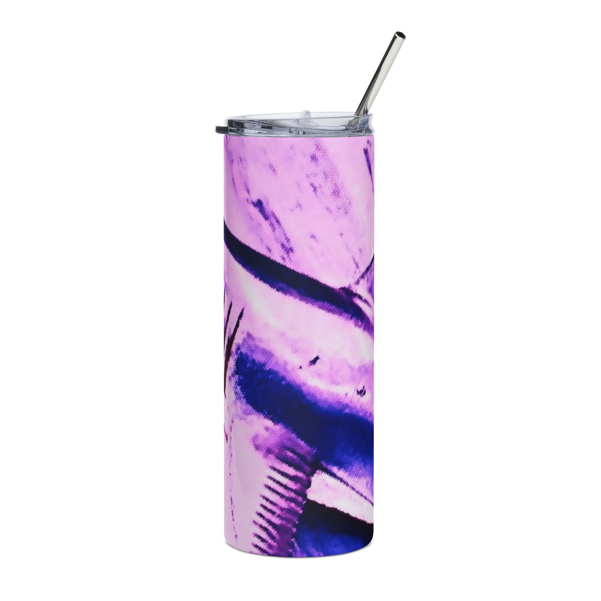 SHARK WEEK  20 oz. Stainless Steel TUMBLER "Beneath the Surface" Purple