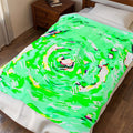 "HURRICANE"  Velveteen Plush Blanket — NEON GREEN