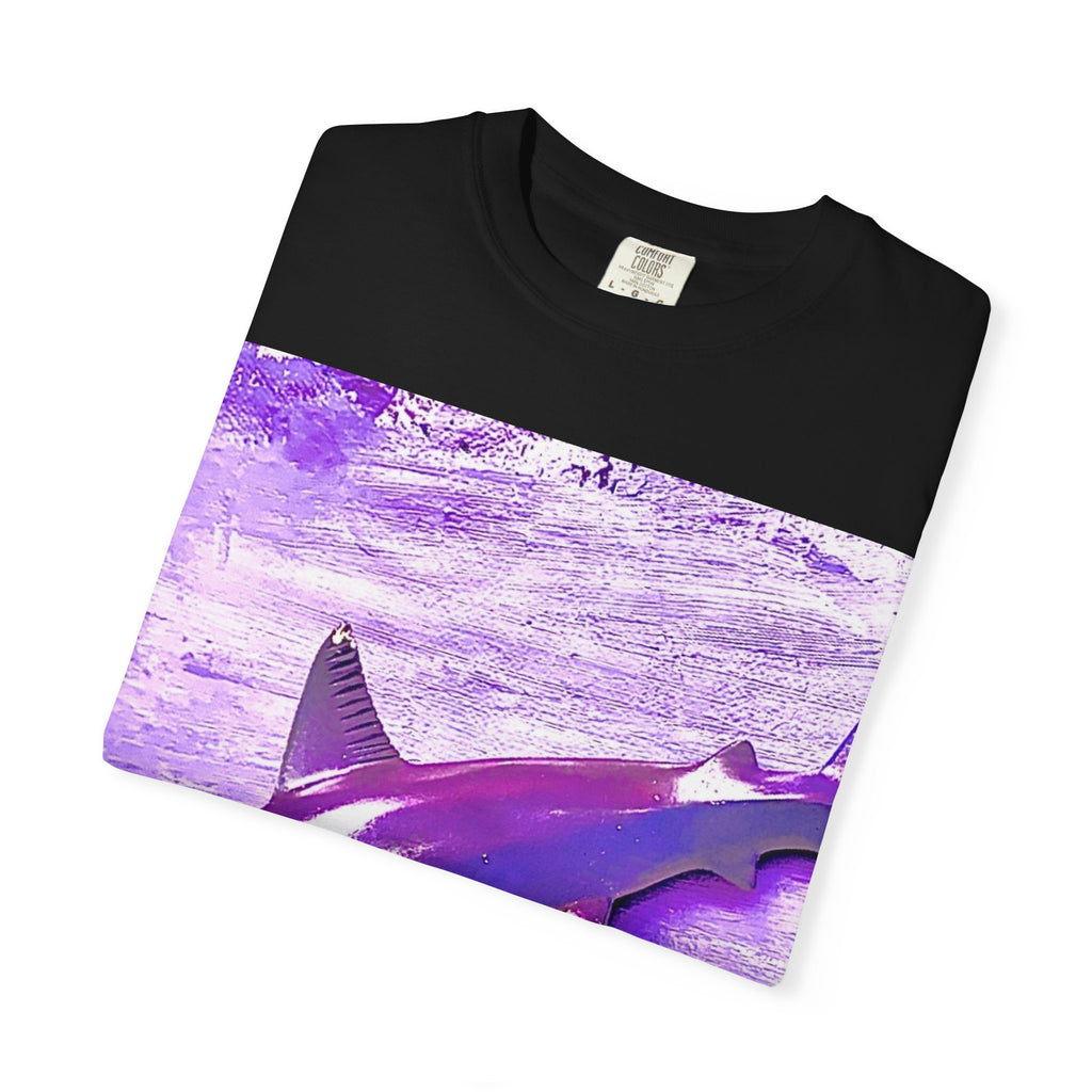 SHARK WEEK T SHIRT "Beneath the Surface" Purple | Shark Art Tee