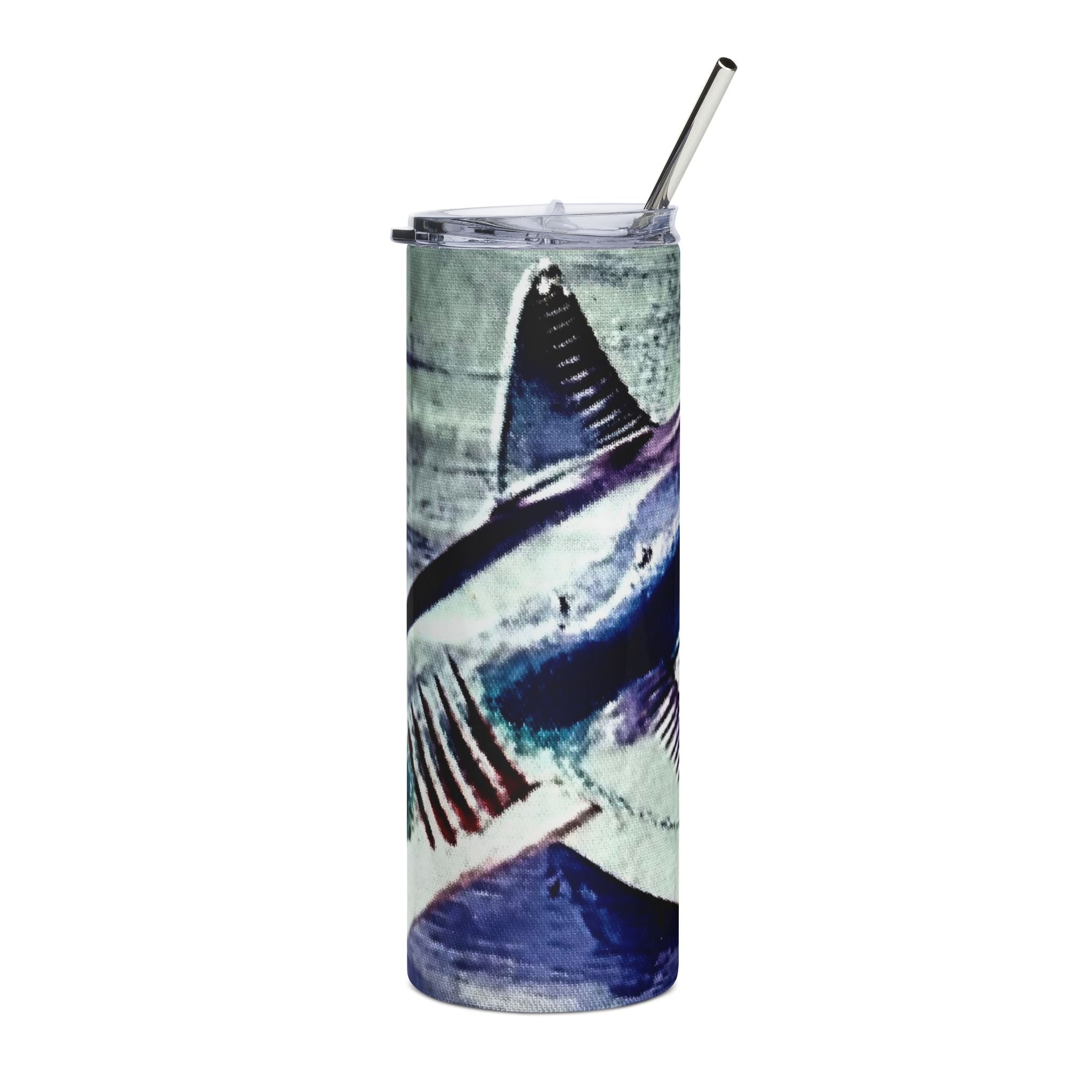 SHARK WEEK 20 oz. Tumbler - "Beneath the Surface"  Blue Steel