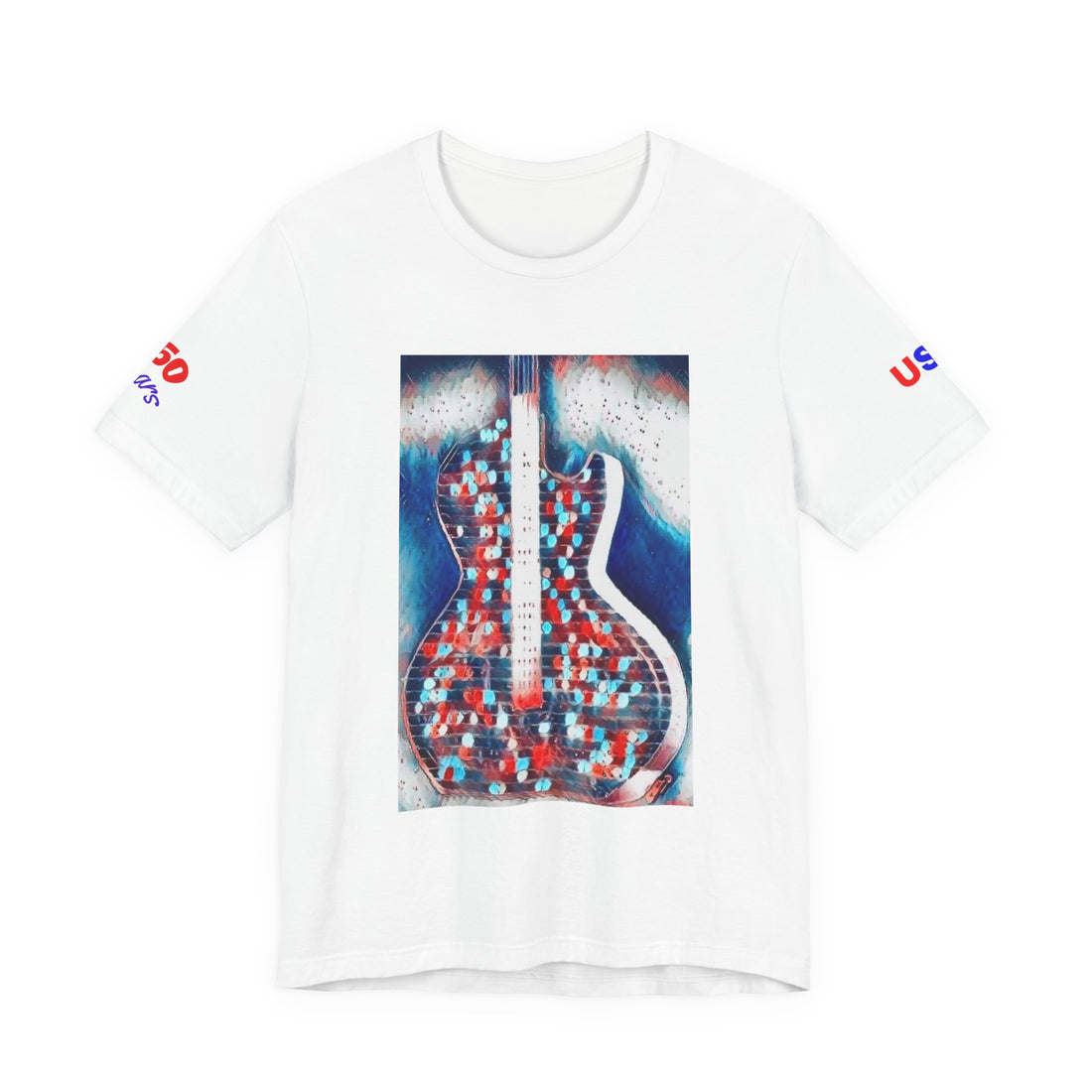 All American Guitar Patriotic T-Shirt by Designs by Cazzo
