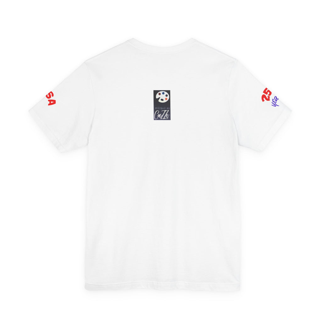 All American Guitar T-Shirt — Red White & Blue