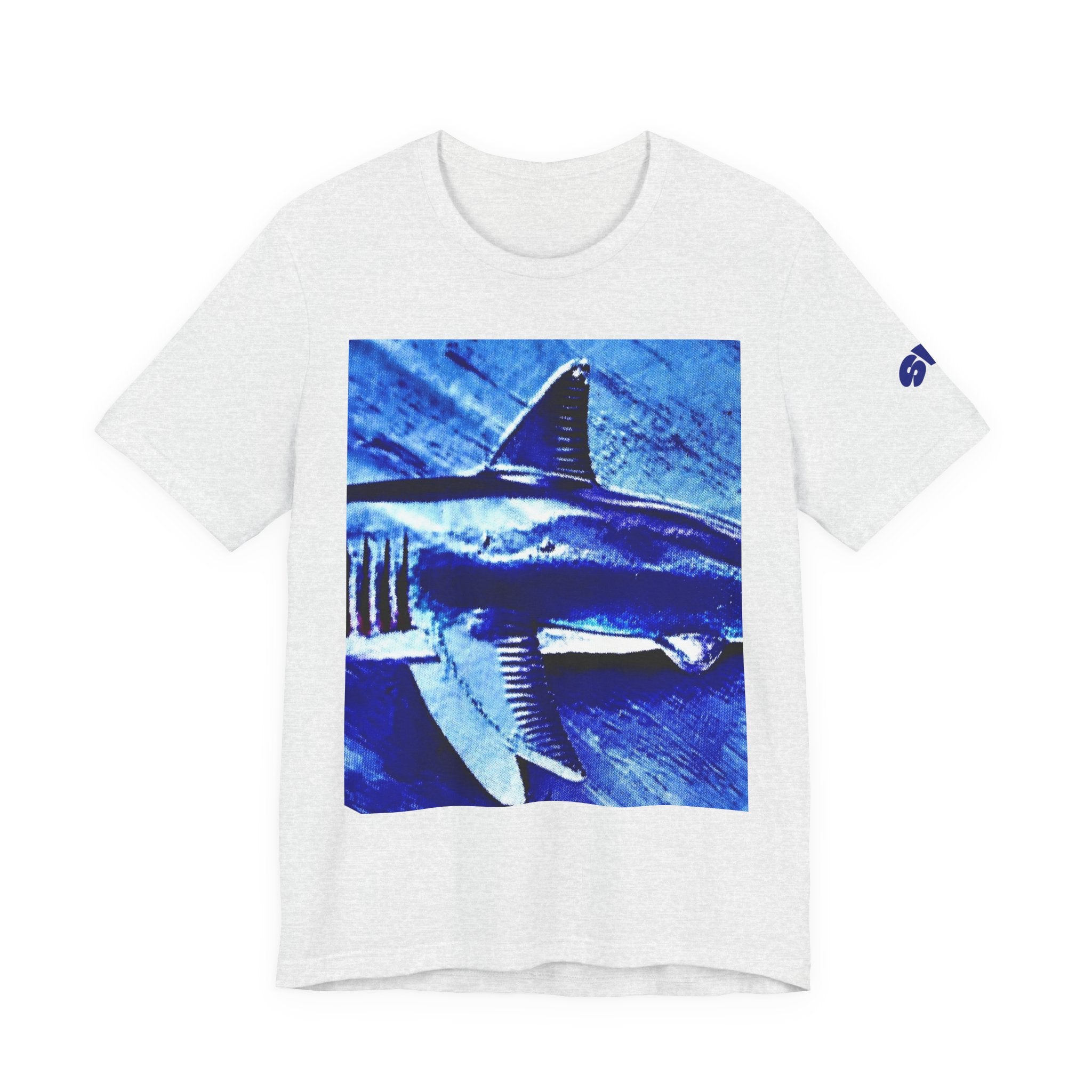 SHARK WEEK  T Shirt "Beneath the Surface" BLUE  - With SW on sleeve/logo on back