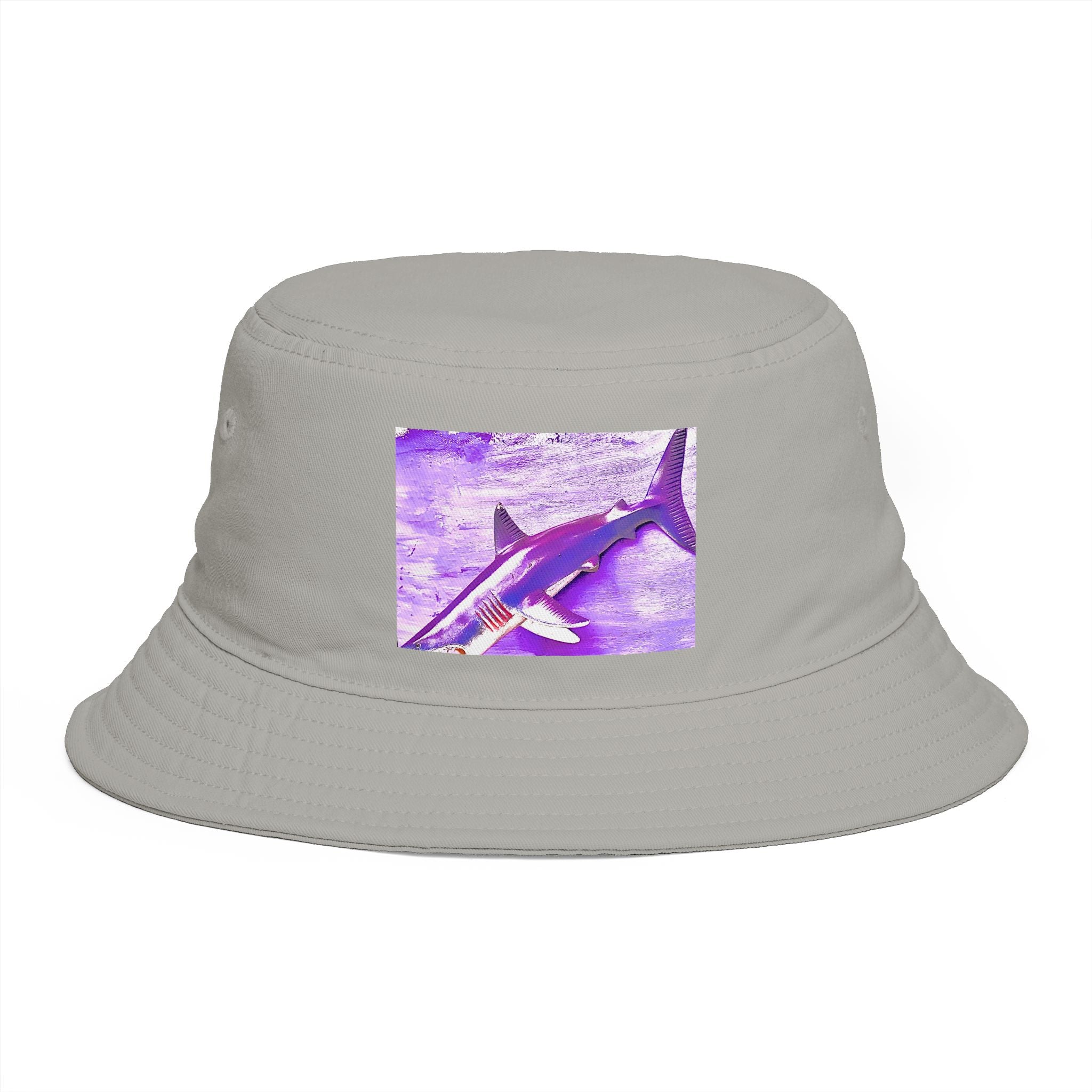 SHARK WEEK BUCKET HAT "Beneath the Surface" Purple | Shark Art Hat