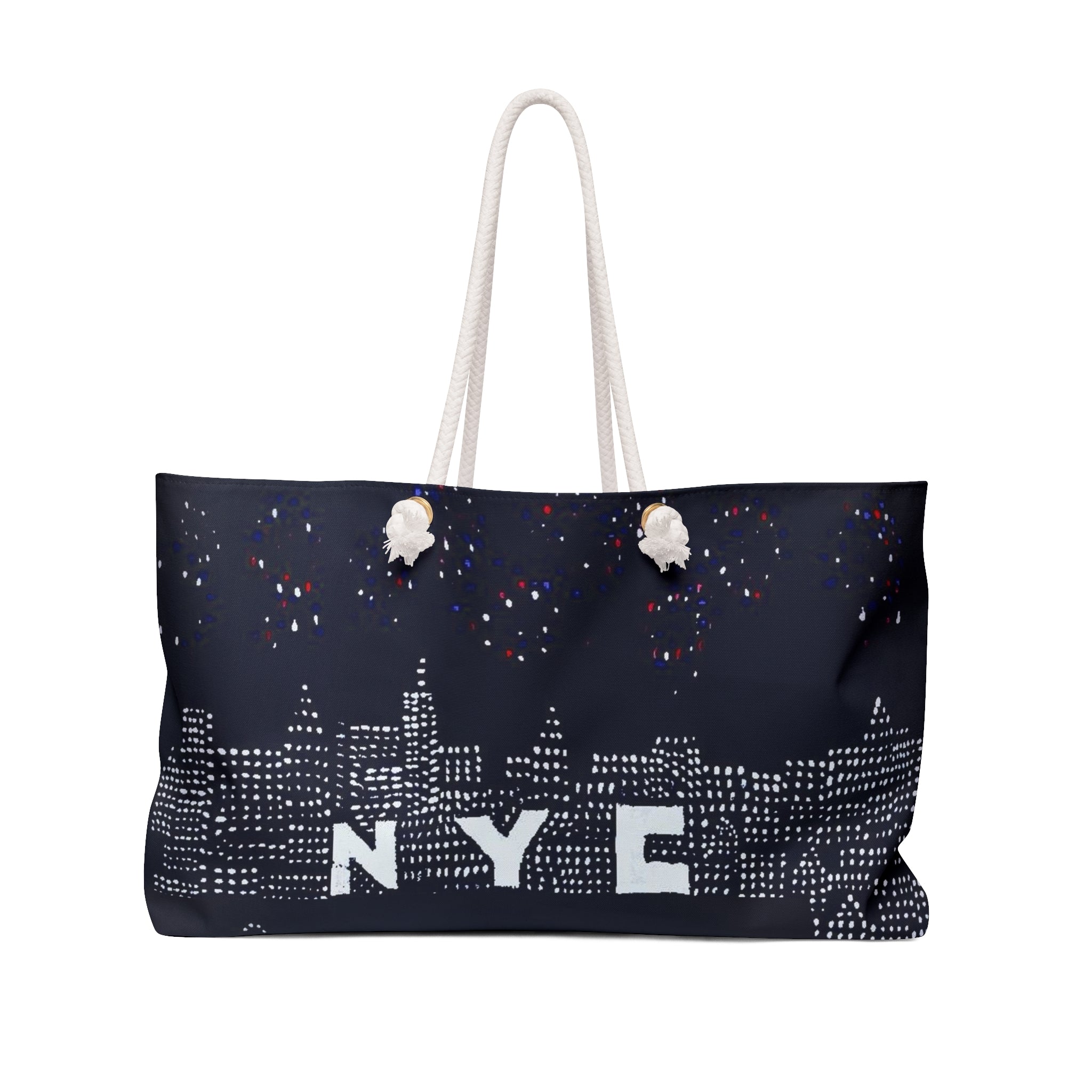 NYC Skyline Print Weekender Bag | Cityscape Travel Tote