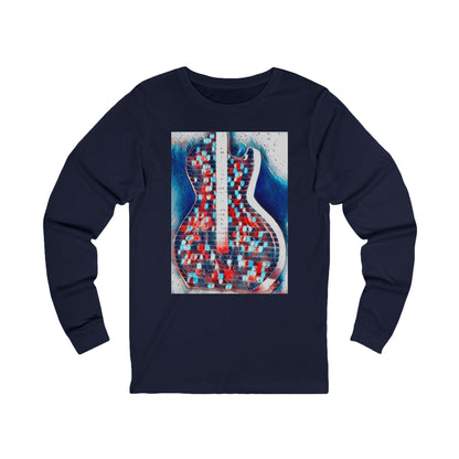 ALL AMERICAN GUITAR Long Sleeve Tee — Red White &amp; Blue