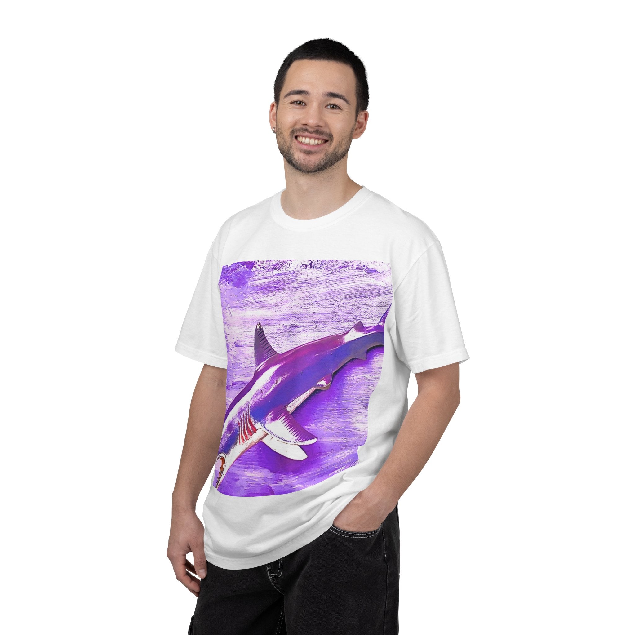 SHARK WEEK T SHIRT "Beneath the Surface" Purple | Shark Art Tee