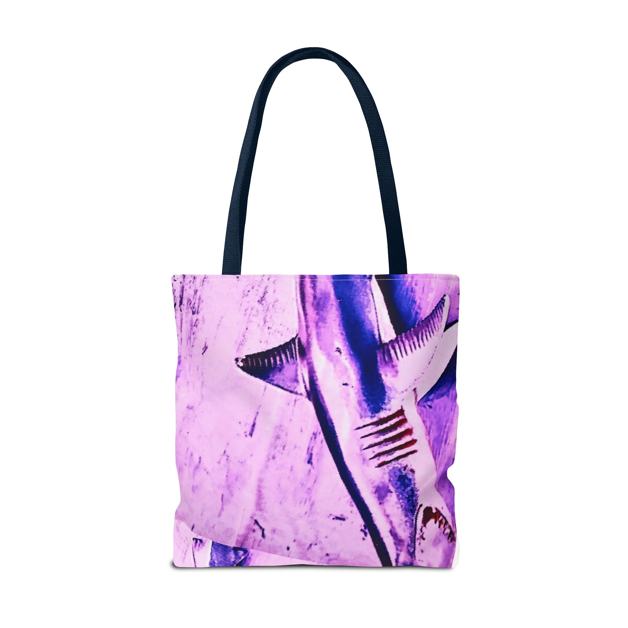 SHARK WEEK TOTE "Beneath the Surface" Purple | 13x13 $22 · 16x16 $25 · 18x18 $28