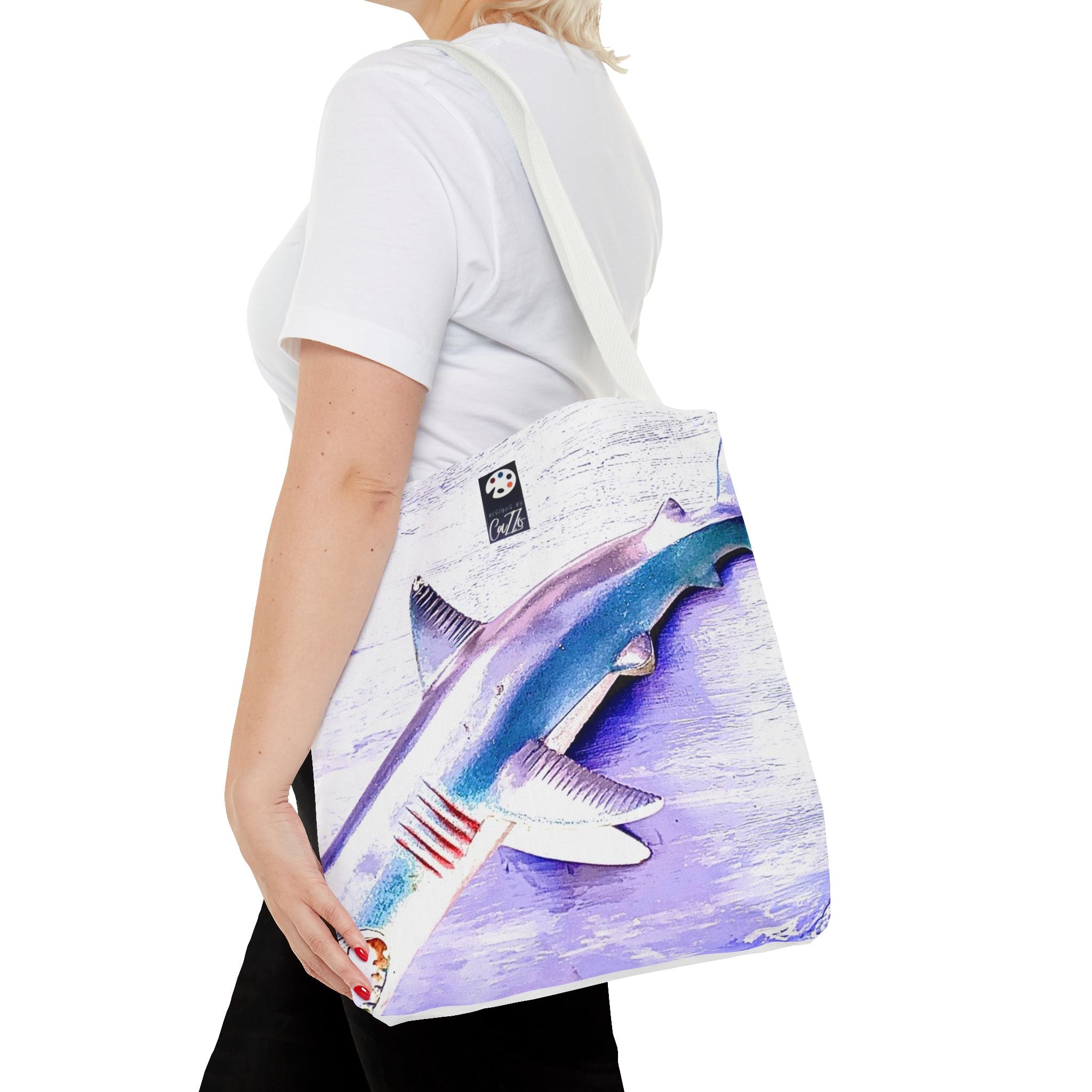 SHARK WEEK Tote "Beneath the Surface" Natural