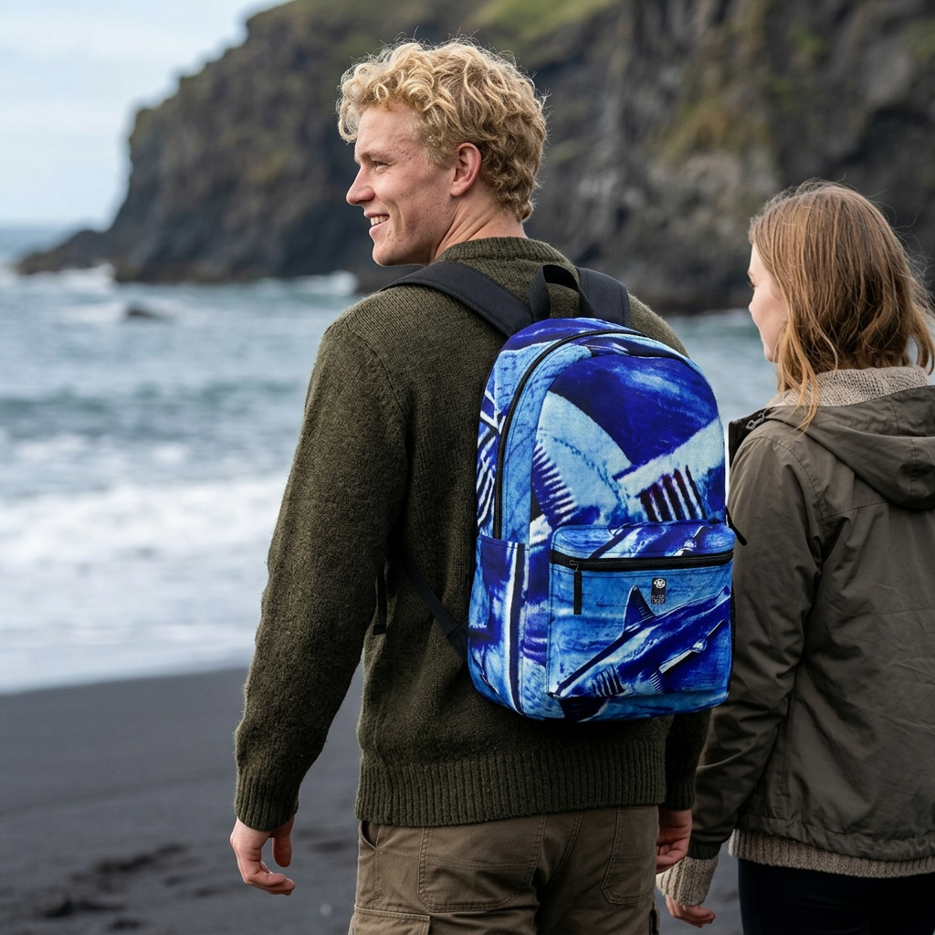 SHARK WEEK Backpack "Beneath the Surface" Blue