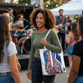 ALL-AMERICAN GUITAR TOTE  Red White and Blue Tote Bag (AOP)