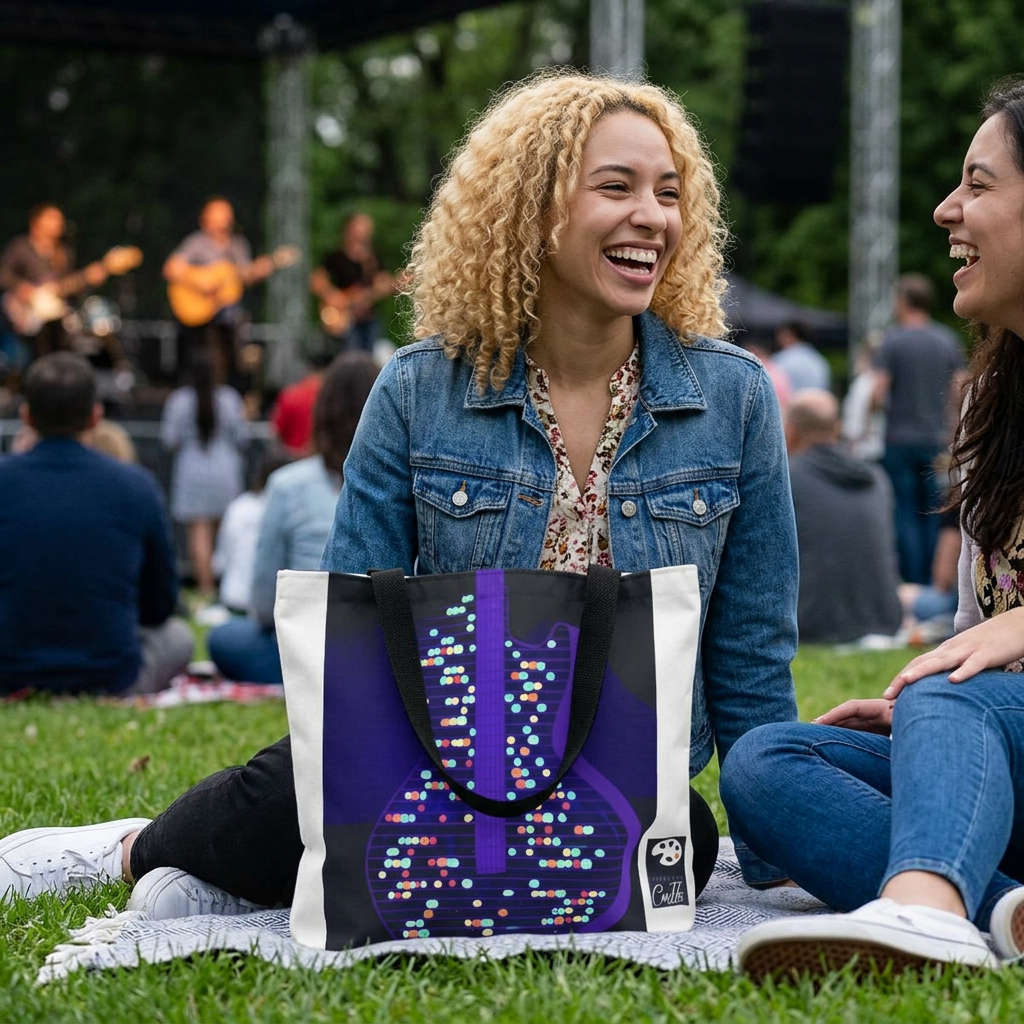 ALL AMERICAN GUITAR Tote Bag  Neon