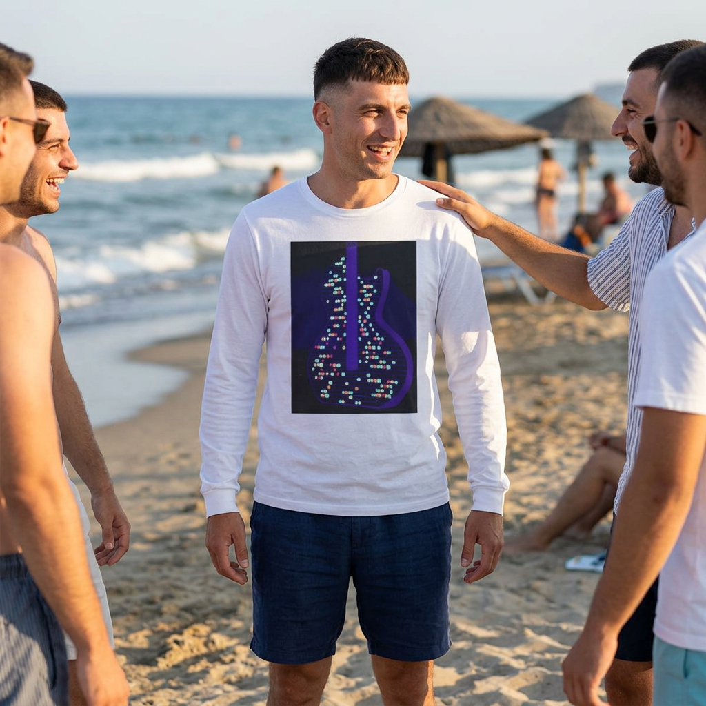 ALL AMERICAN GUITAR Long Sleeve Tee — Neon
