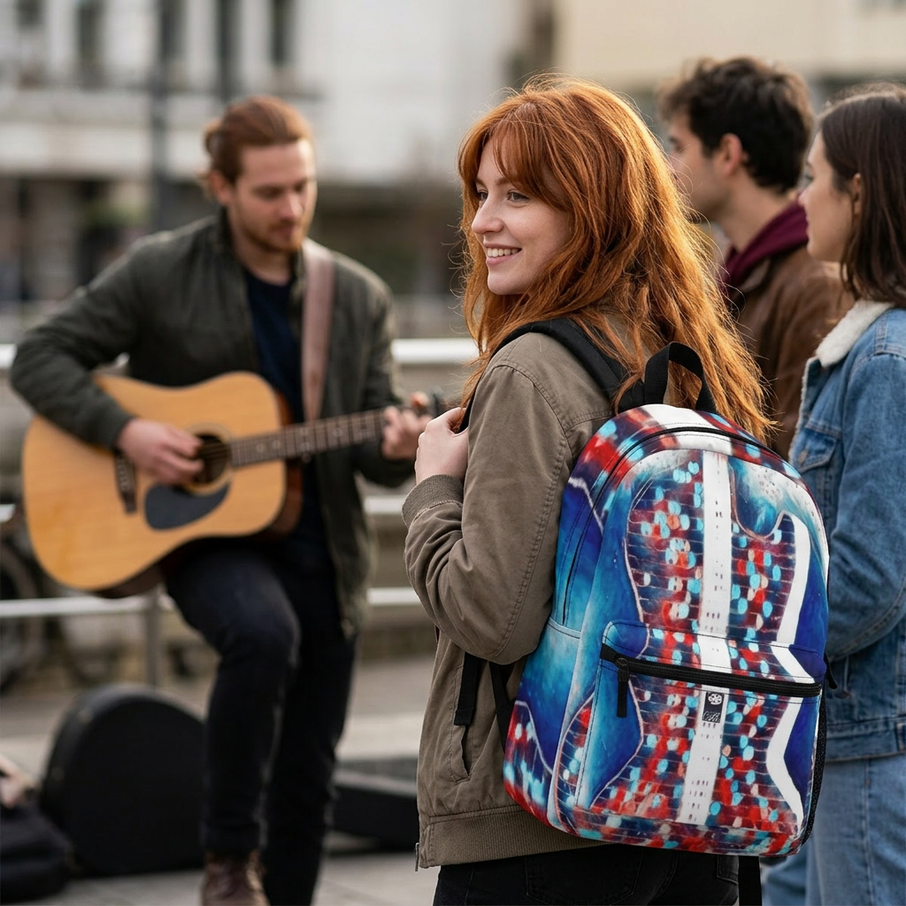 All American Guitar Backpack — Red White & Blue