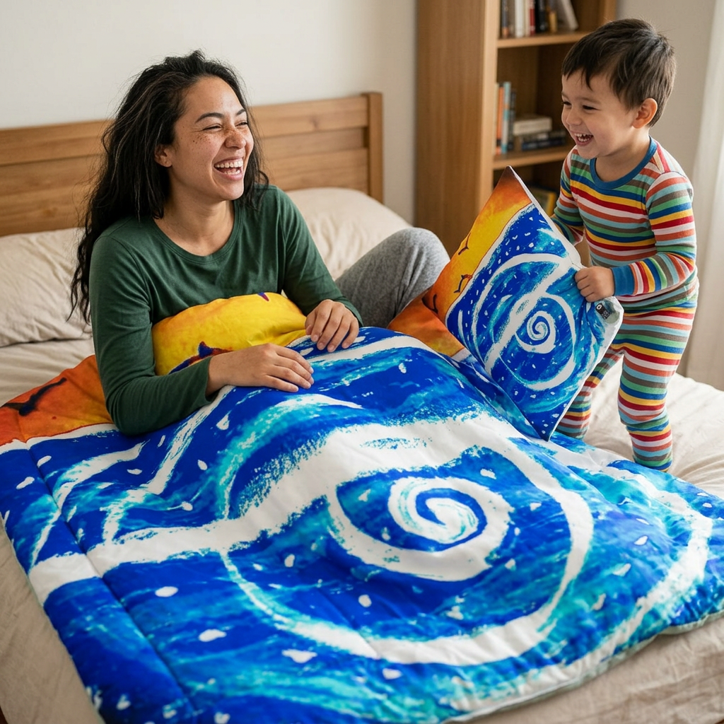 SHARK WEEK COMFORTER "Head Above Water"